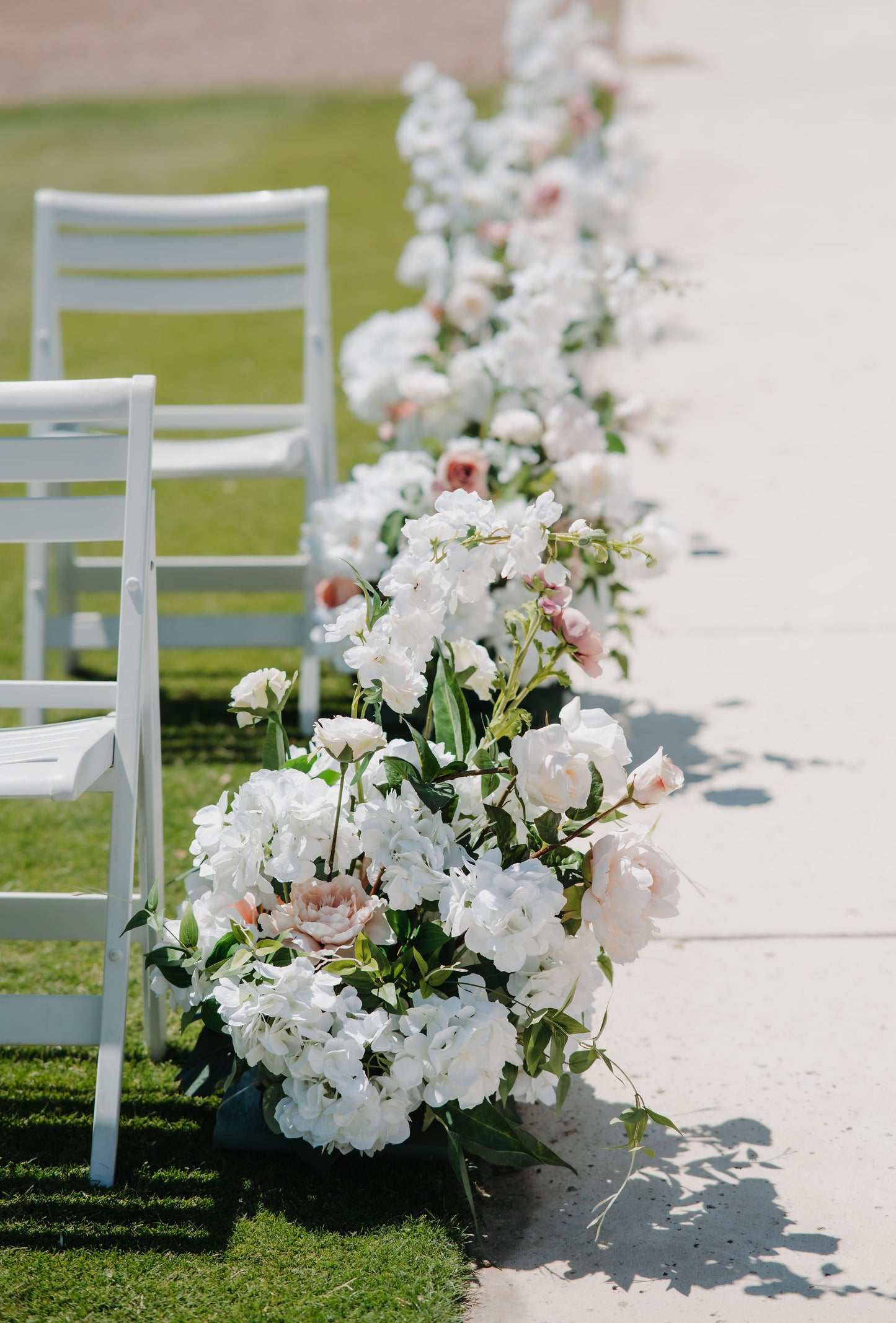 Halo Aisle Flowers