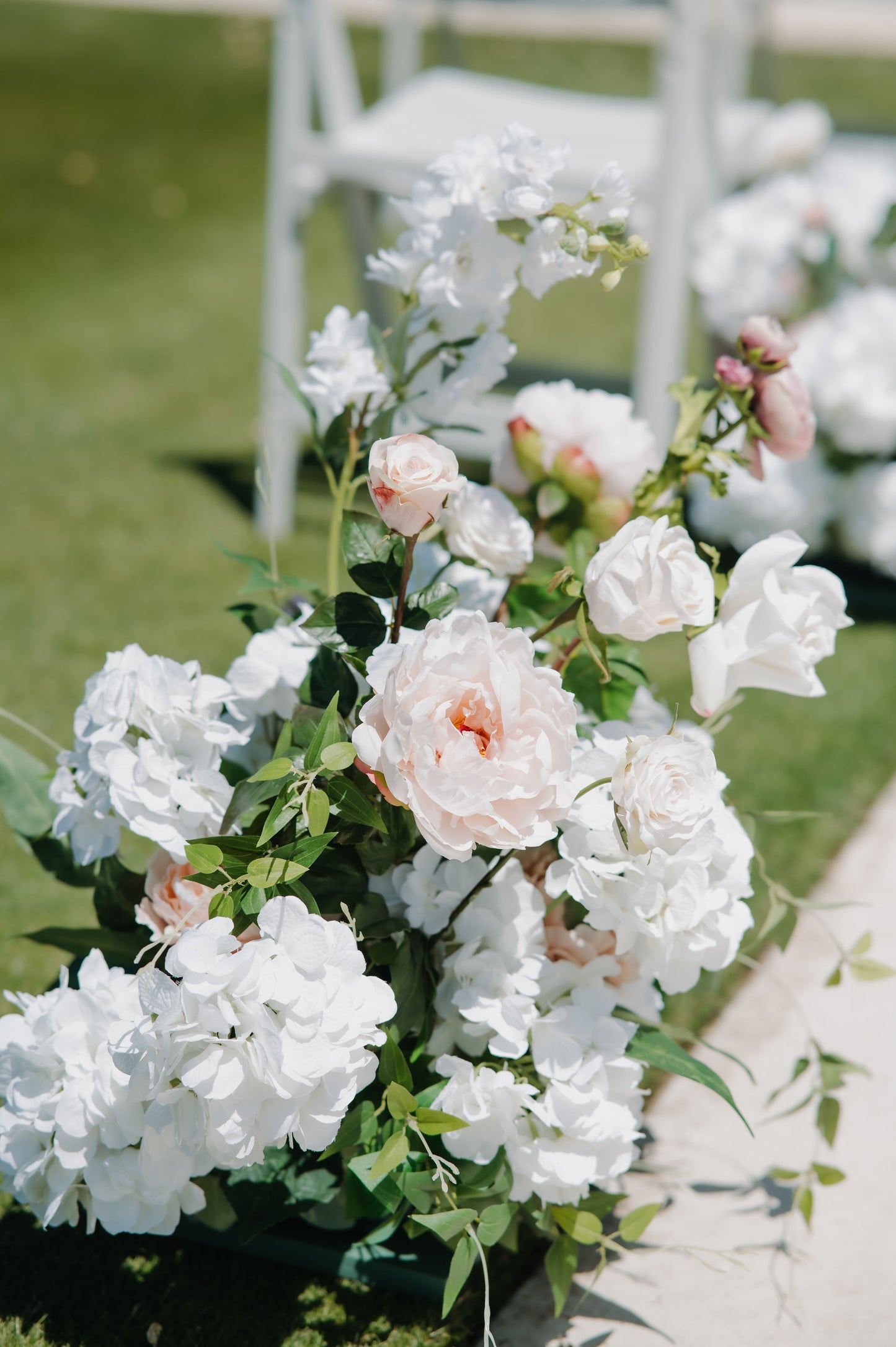 Halo Aisle Flowers